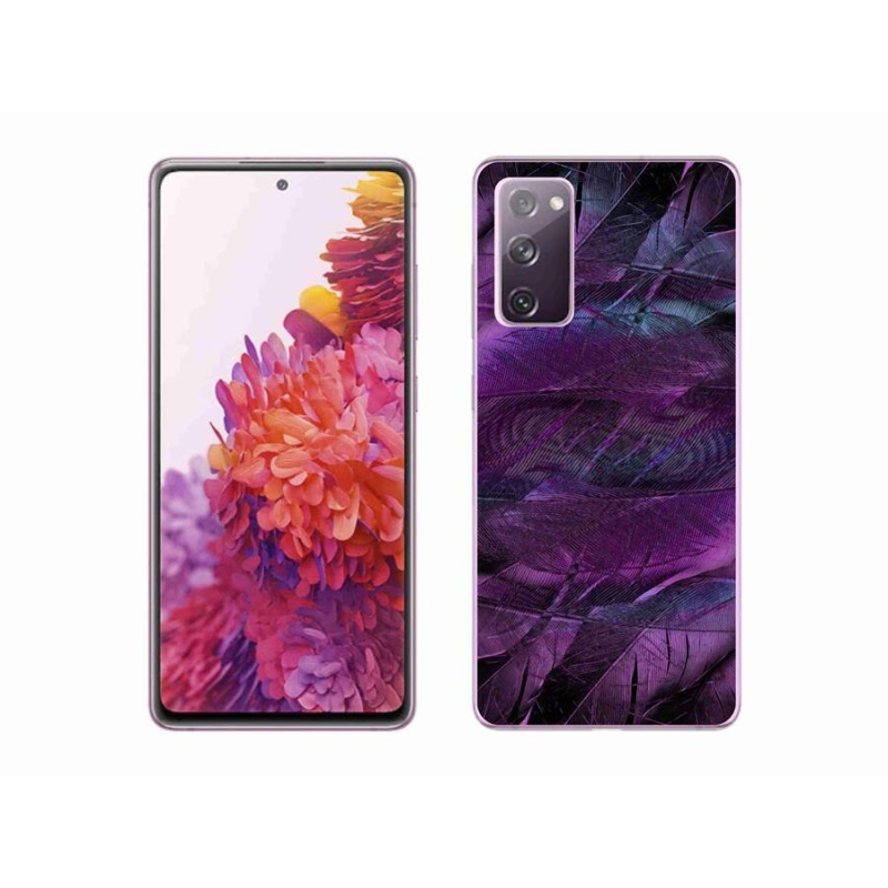 Gelový kryt mmCase na mobil Samsung Galaxy S20 FE - fialová pírka