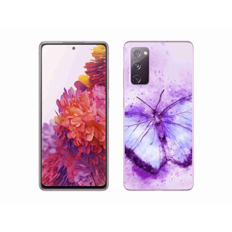 Gelový kryt mmCase na mobil Samsung Galaxy S20 FE - fialový motýl