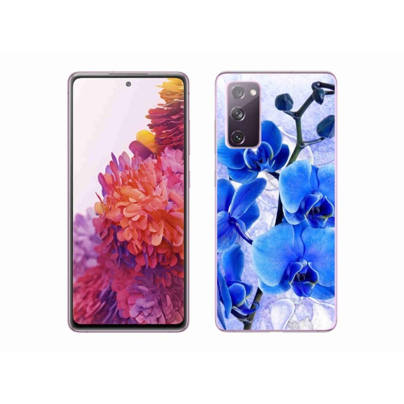 Gelový kryt mmCase na mobil Samsung Galaxy S20 FE - modré květy