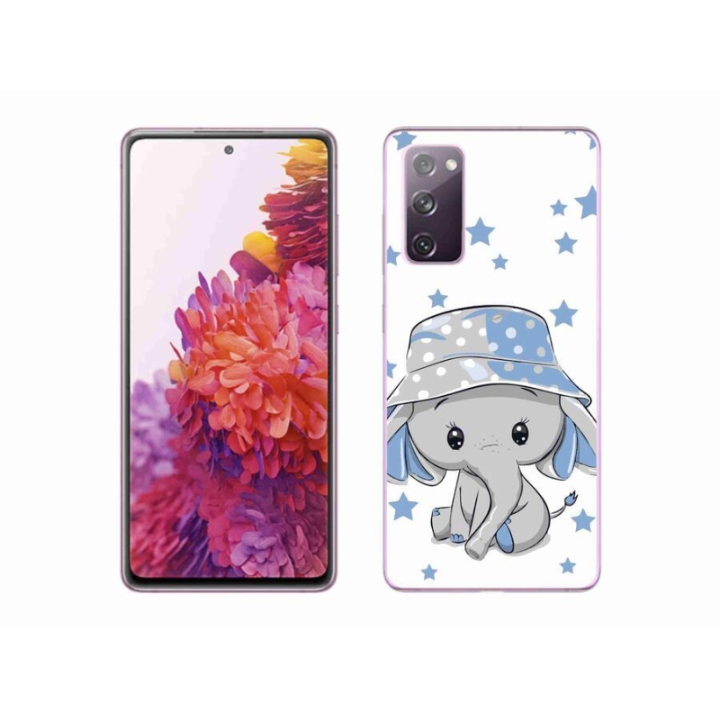Gelový kryt mmCase na mobil Samsung Galaxy S20 FE - modrý slon
