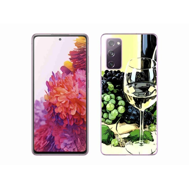 Gelový kryt mmCase na mobil Samsung Galaxy S20 FE - sklenka vína