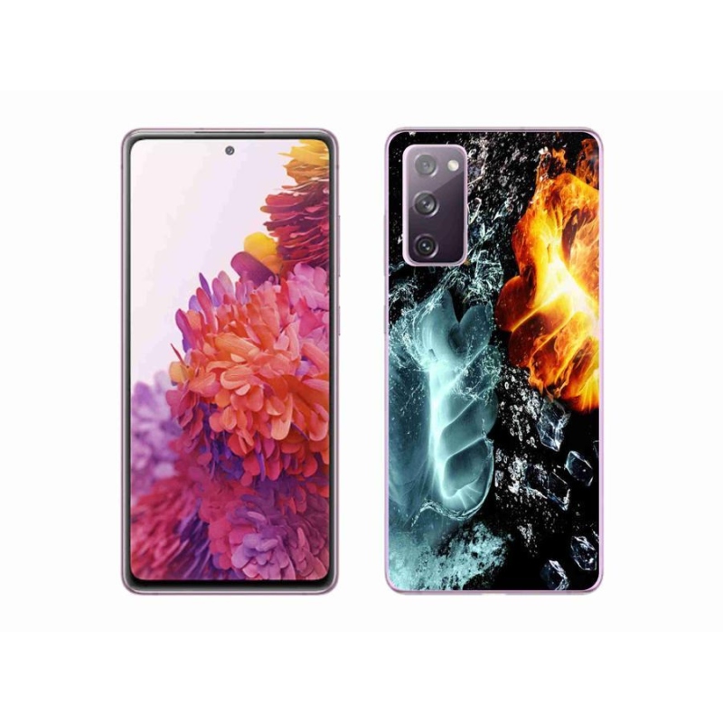 Gelový kryt mmCase na mobil Samsung Galaxy S20 FE - voda a oheň