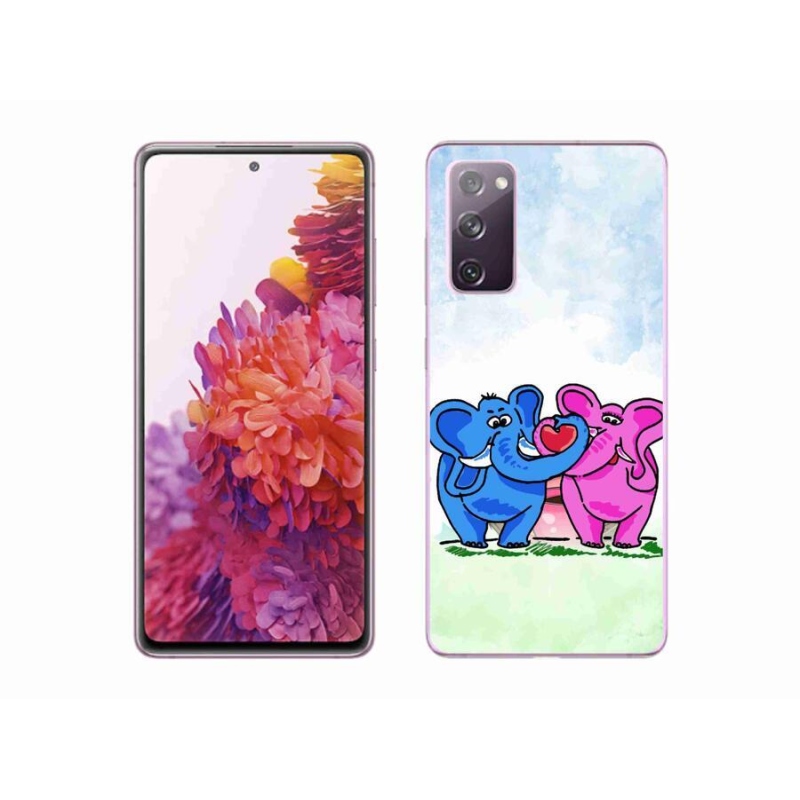 Gelový kryt mmCase na mobil Samsung Galaxy S20 FE - zamilovaní sloni