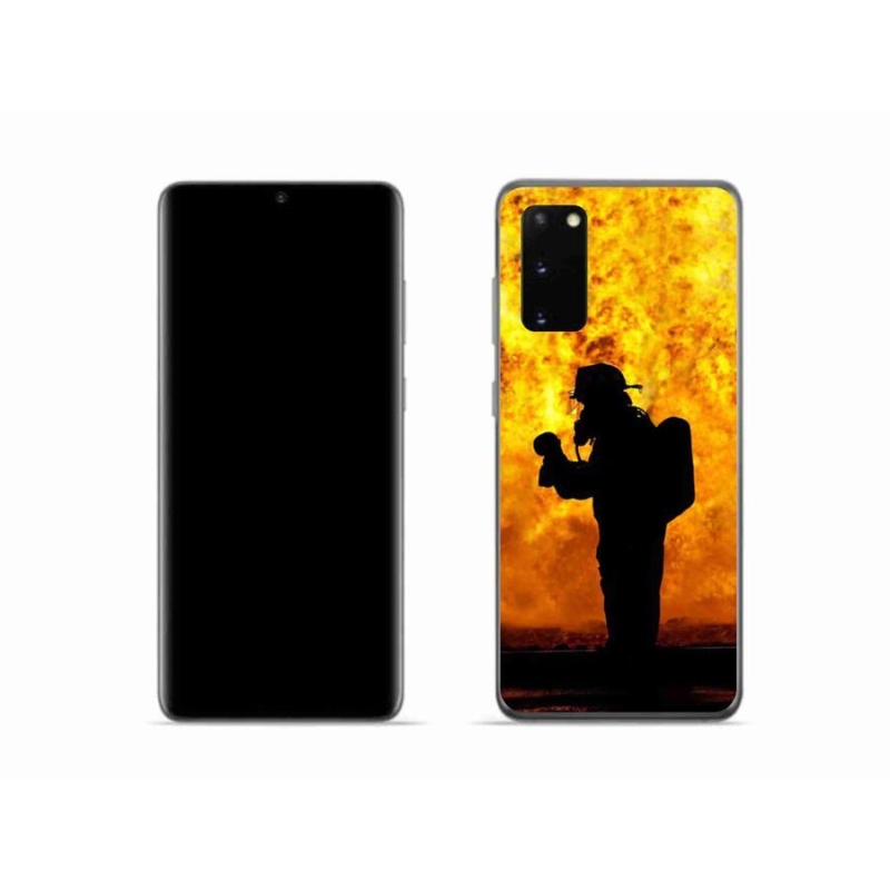 Gelový kryt mmCase na mobil Samsung Galaxy S20 - hasič