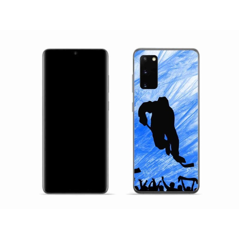 Gelový kryt mmCase na mobil Samsung Galaxy S20 - hokejový hráč