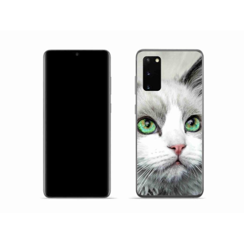Gelový kryt mmCase na mobil Samsung Galaxy S20 - kočičí pohled