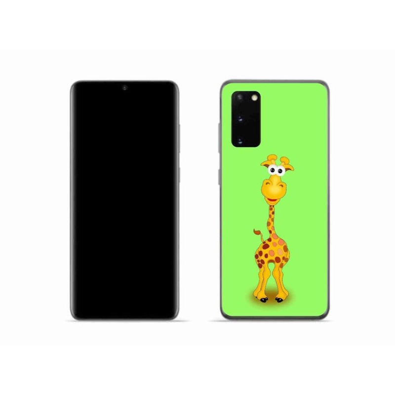 Gelový kryt mmCase na mobil Samsung Galaxy S20 - kreslená žirafa