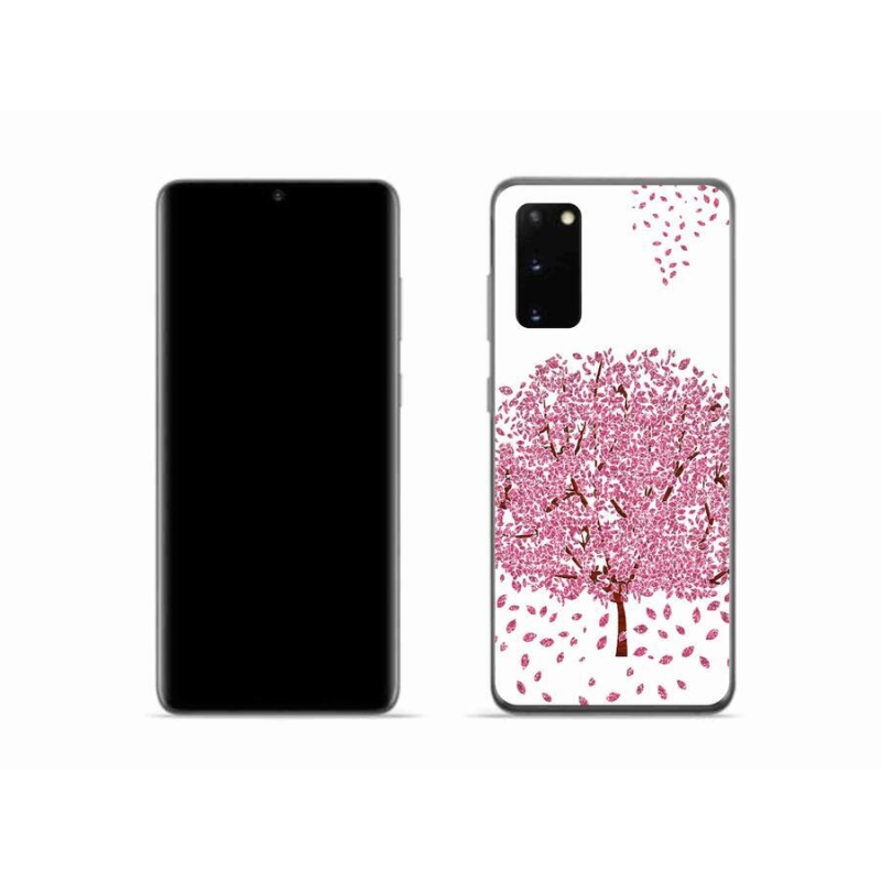 Gelový kryt mmCase na mobil Samsung Galaxy S20 - kreslený strom s listy