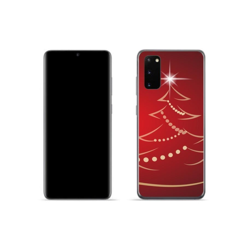 Gelový kryt mmCase na mobil Samsung Galaxy S20 - kreslený vánoční stromek