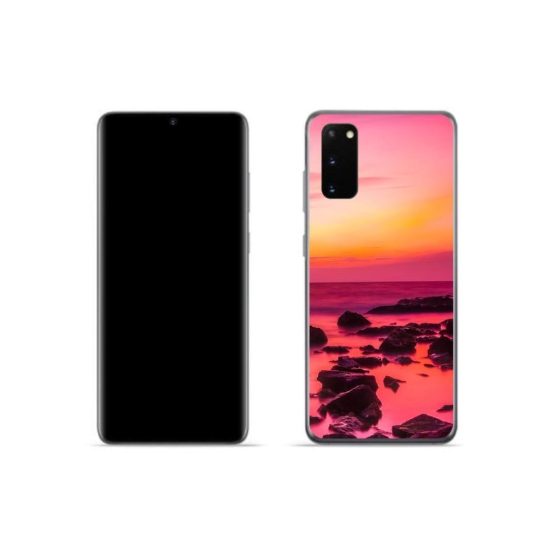 Gelový kryt mmCase na mobil Samsung Galaxy S20 - moře a záře