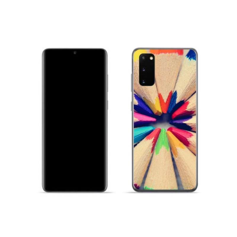 Gelový kryt mmCase na mobil Samsung Galaxy S20 - pastelky