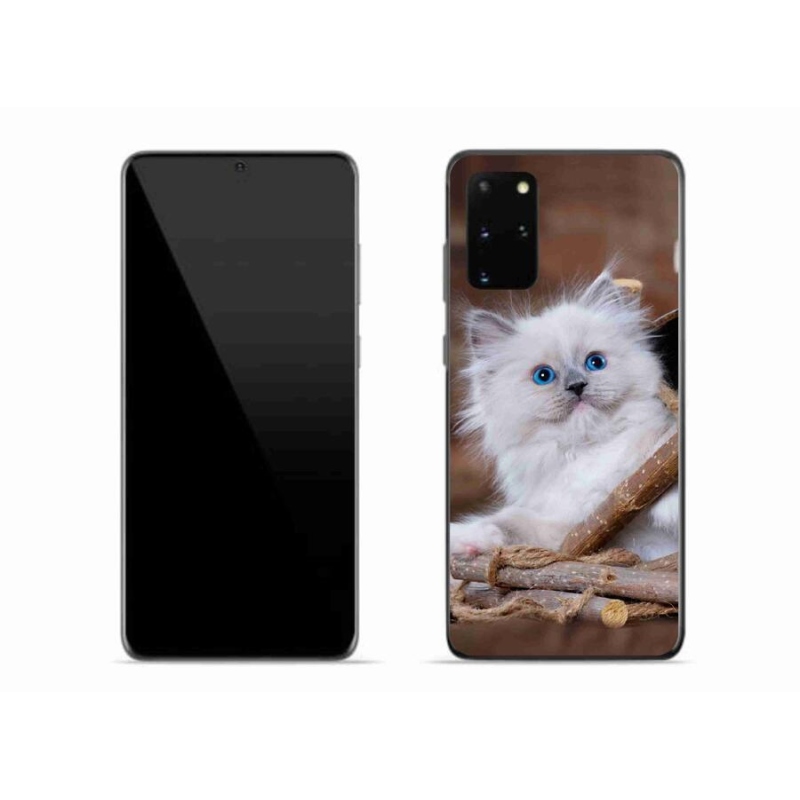 Gelový kryt mmCase na mobil Samsung Galaxy S20 Plus - bílé kotě