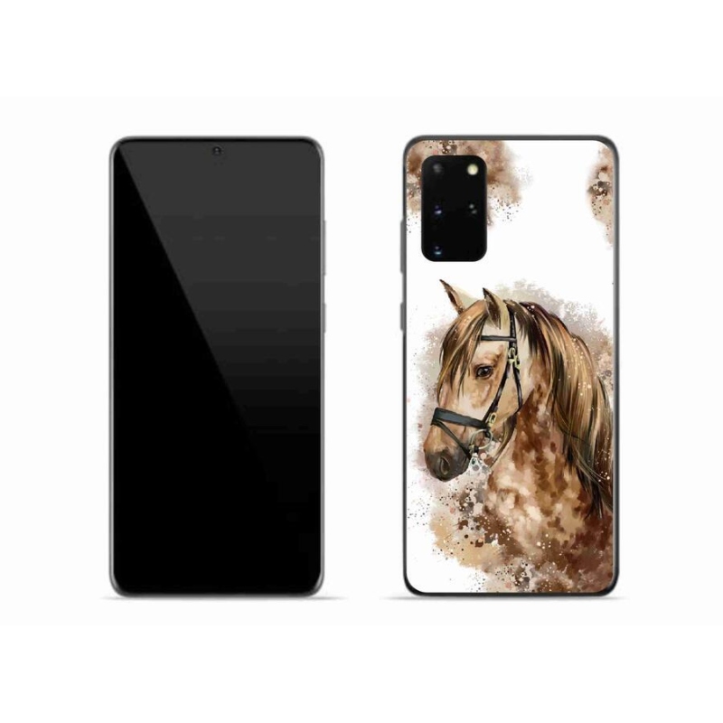 Gelový kryt mmCase na mobil Samsung Galaxy S20 Plus - hnědý kreslený kůň