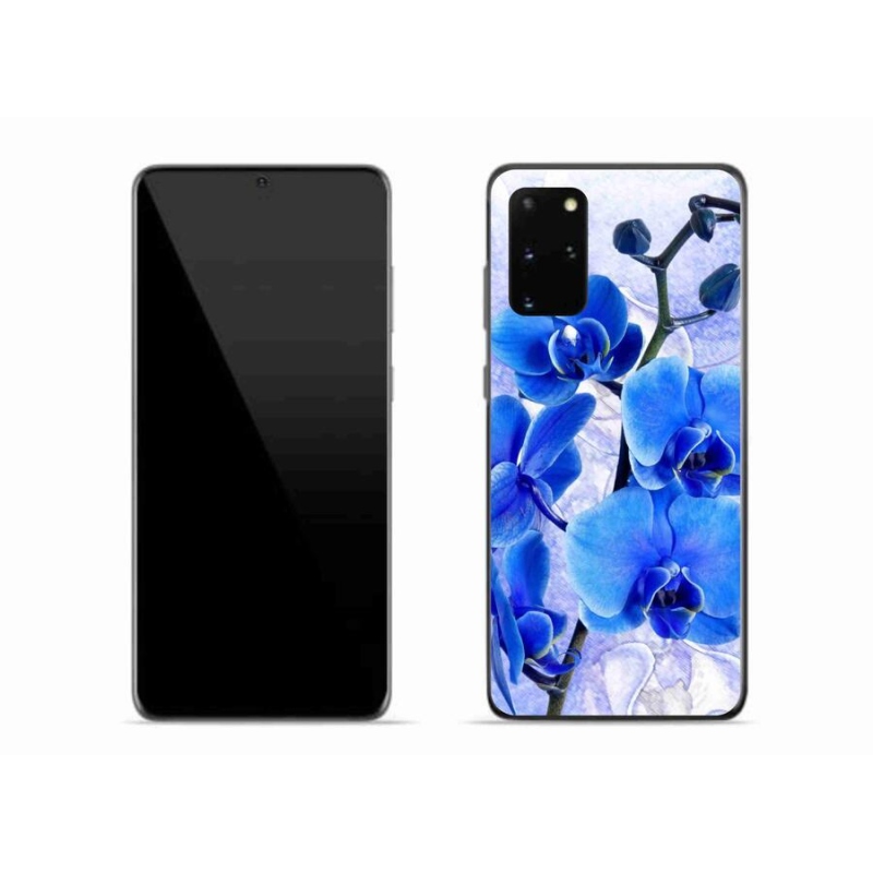 Gelový kryt mmCase na mobil Samsung Galaxy S20 Plus - modré květy