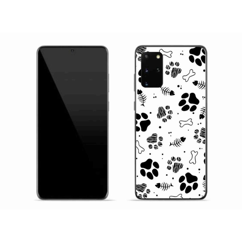 Gelový kryt mmCase na mobil Samsung Galaxy S20 Plus - psí tlapky 1