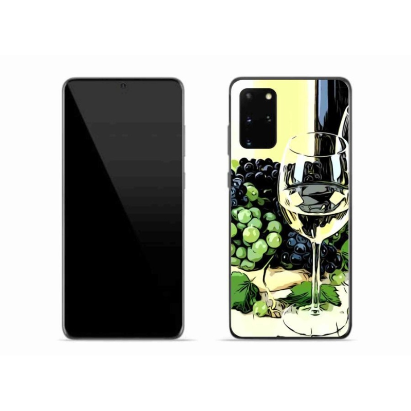 Gelový kryt mmCase na mobil Samsung Galaxy S20 Plus - sklenka vína