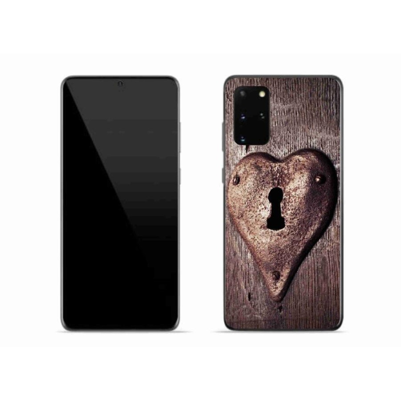 Gelový kryt mmCase na mobil Samsung Galaxy S20 Plus - zámek ve tvaru srdce