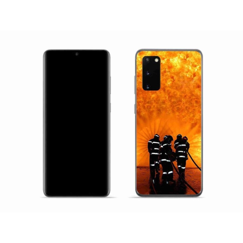 Gelový kryt mmCase na mobil Samsung Galaxy S20 - požár