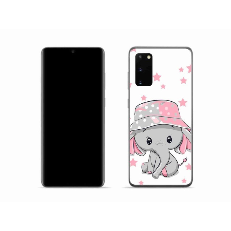 Gelový kryt mmCase na mobil Samsung Galaxy S20 - růžový slon