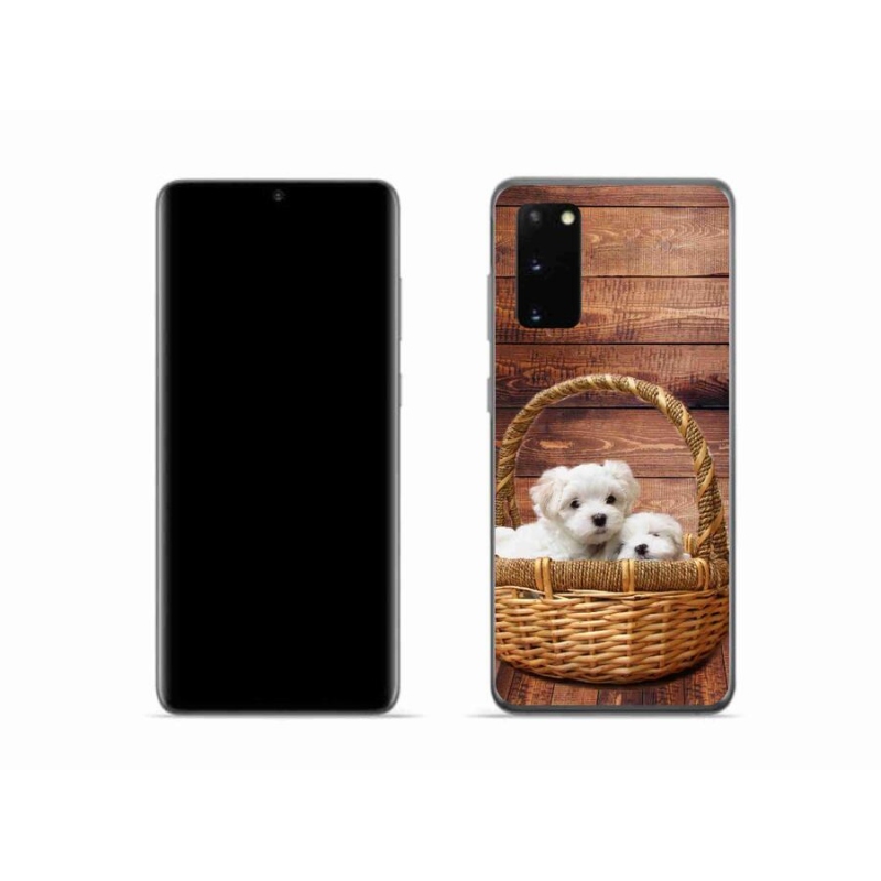 Gelový kryt mmCase na mobil Samsung Galaxy S20 - štěňátka