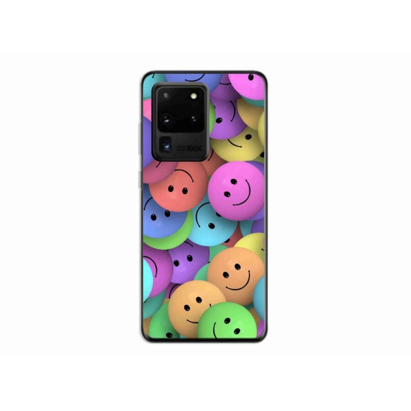 Gelový kryt mmCase na mobil Samsung Galaxy S20 Ultra - barevní smajlíci