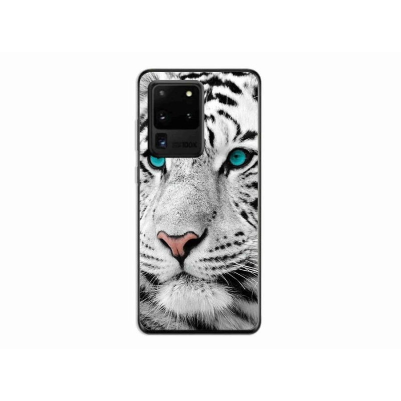 Gelový kryt mmCase na mobil Samsung Galaxy S20 Ultra - bílý tygr