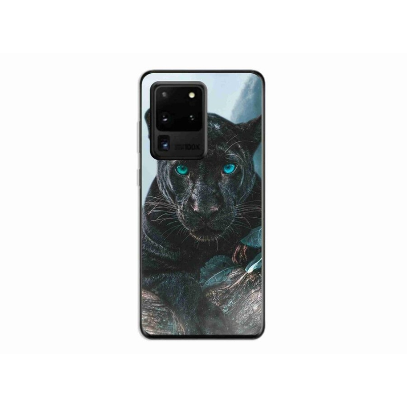 Gelový kryt mmCase na mobil Samsung Galaxy S20 Ultra - černý panter