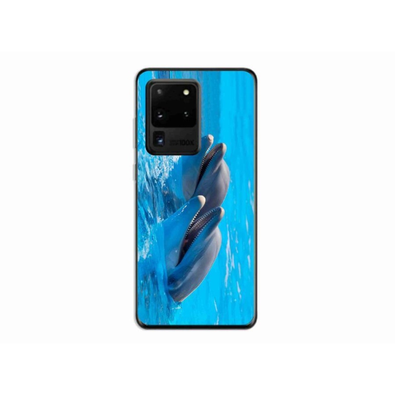 Gelový kryt mmCase na mobil Samsung Galaxy S20 Ultra - delfíni