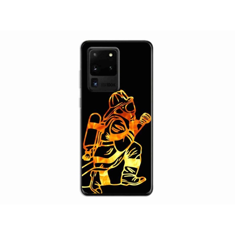 Gelový kryt mmCase na mobil Samsung Galaxy S20 Ultra - hasič 1