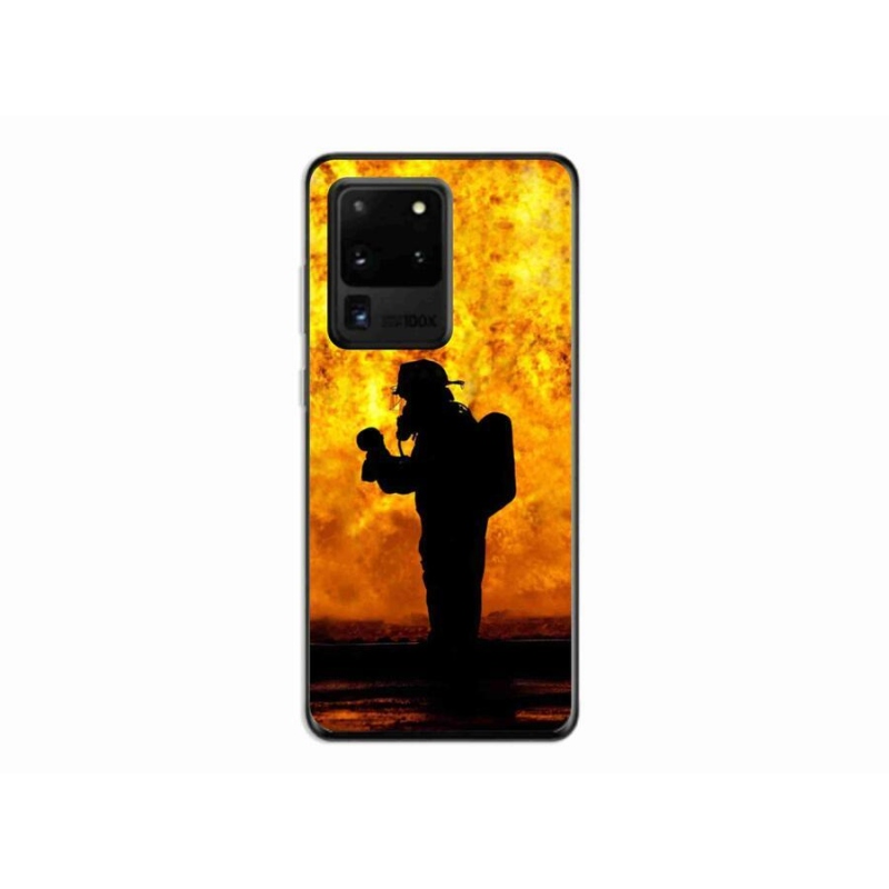 Gelový kryt mmCase na mobil Samsung Galaxy S20 Ultra - hasič