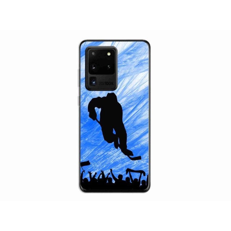 Gelový kryt mmCase na mobil Samsung Galaxy S20 Ultra - hokejový hráč