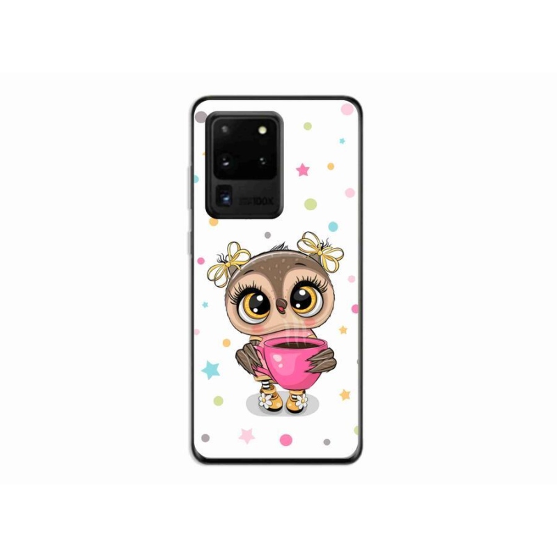 Gelový kryt mmCase na mobil Samsung Galaxy S20 Ultra - kreslená sovička