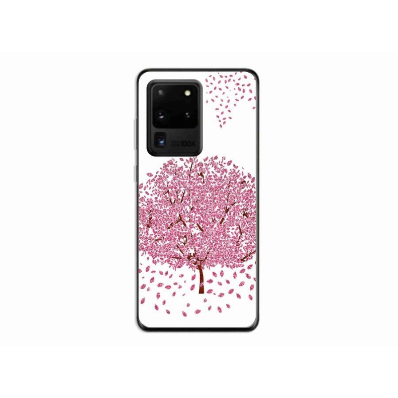 Gelový kryt mmCase na mobil Samsung Galaxy S20 Ultra - kreslený strom s listy