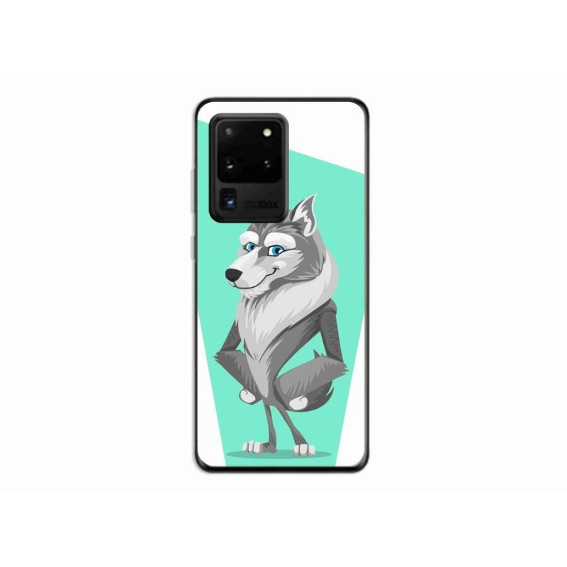 Gelový kryt mmCase na mobil Samsung Galaxy S20 Ultra - kreslený vlk