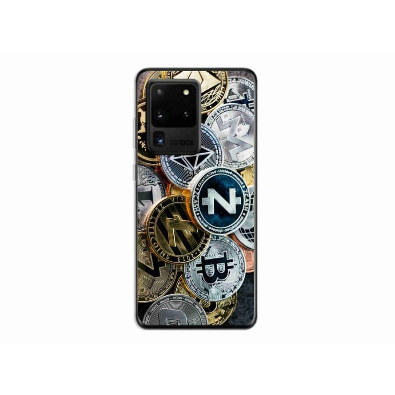 Gelový kryt mmCase na mobil Samsung Galaxy S20 Ultra - kryptoměny