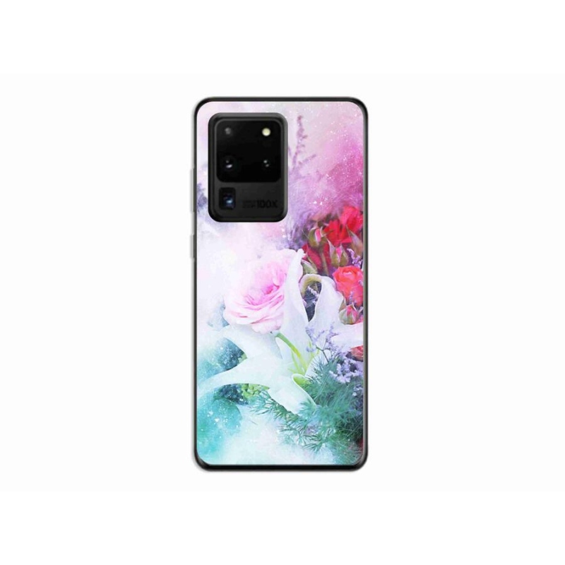 Gelový kryt mmCase na mobil Samsung Galaxy S20 Ultra - květiny 4
