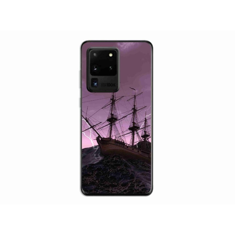 Gelový kryt mmCase na mobil Samsung Galaxy S20 Ultra - loď v bouři