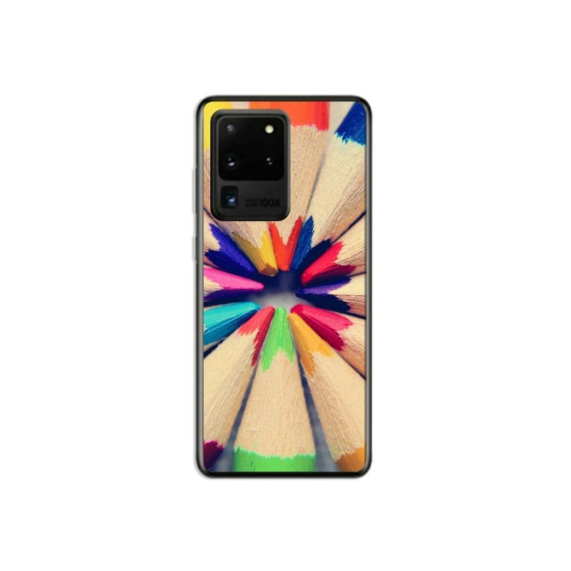 Gelový kryt mmCase na mobil Samsung Galaxy S20 Ultra - pastelky