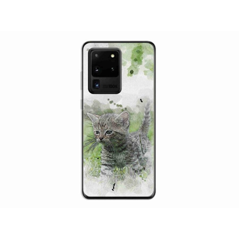 Gelový kryt mmCase na mobil Samsung Galaxy S20 Ultra - roztomilé kotě 1