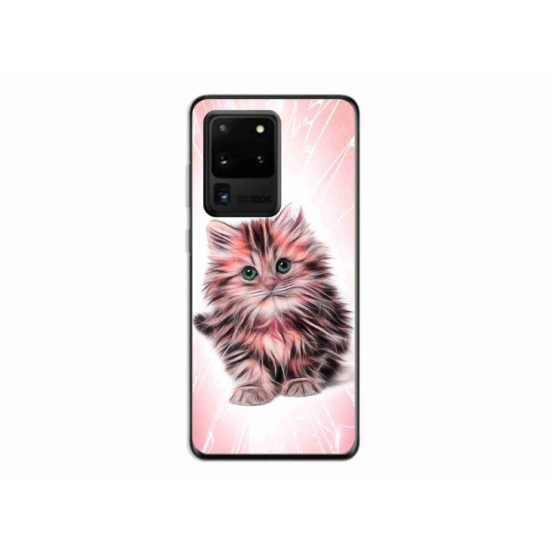 Gelový kryt mmCase na mobil Samsung Galaxy S20 Ultra - roztomilé kotě