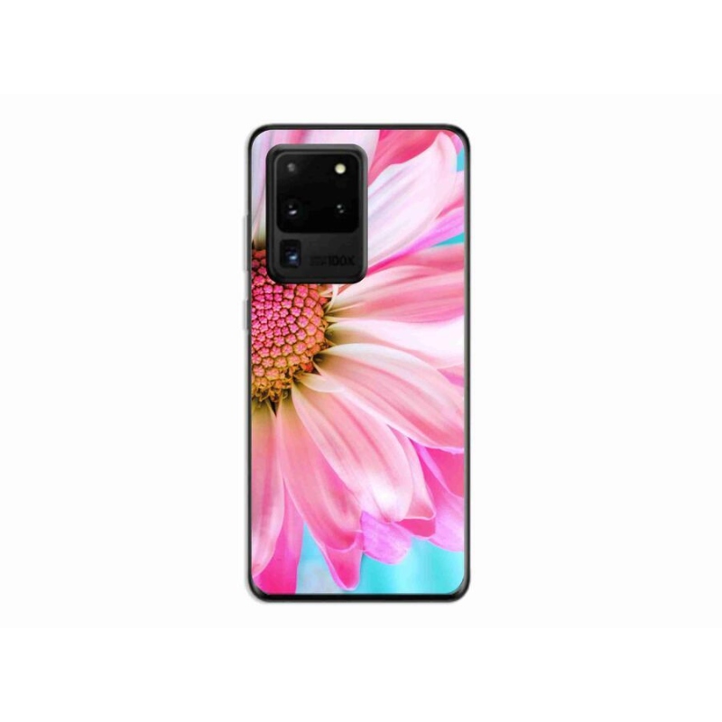 Gelový kryt mmCase na mobil Samsung Galaxy S20 Ultra - růžová květina