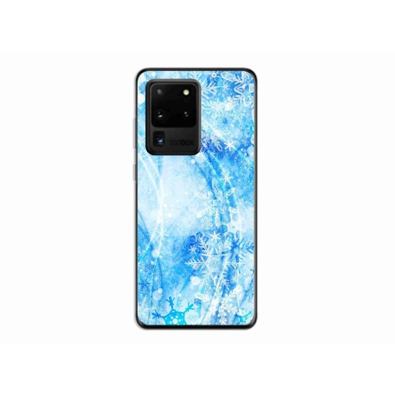 Gelový kryt mmCase na mobil Samsung Galaxy S20 Ultra - sněhové vločky
