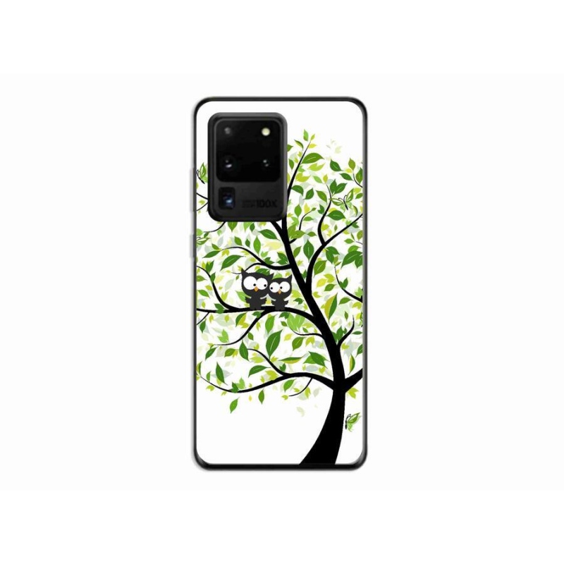 Gelový kryt mmCase na mobil Samsung Galaxy S20 Ultra - sovičky na stromě
