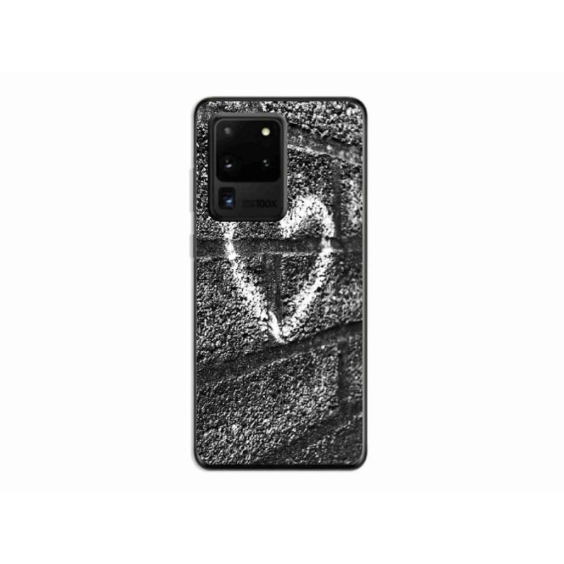 Gelový kryt mmCase na mobil Samsung Galaxy S20 Ultra - srdce na zdi