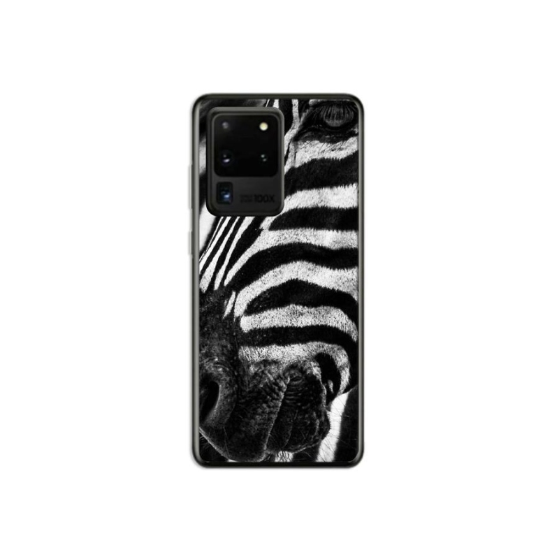 Gelový kryt mmCase na mobil Samsung Galaxy S20 Ultra - zebra