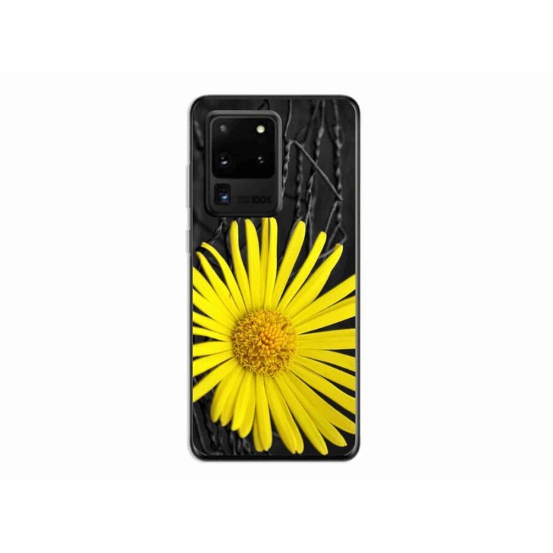 Gelový kryt mmCase na mobil Samsung Galaxy S20 Ultra - žlutá květina
