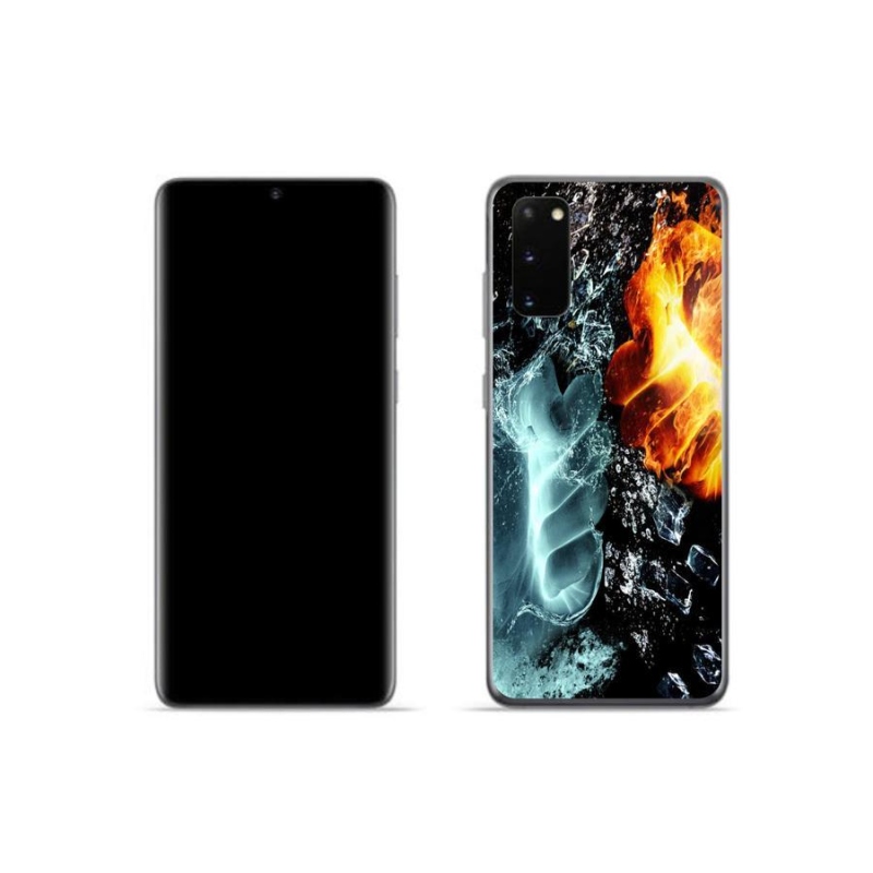 Gelový kryt mmCase na mobil Samsung Galaxy S20 - voda a oheň