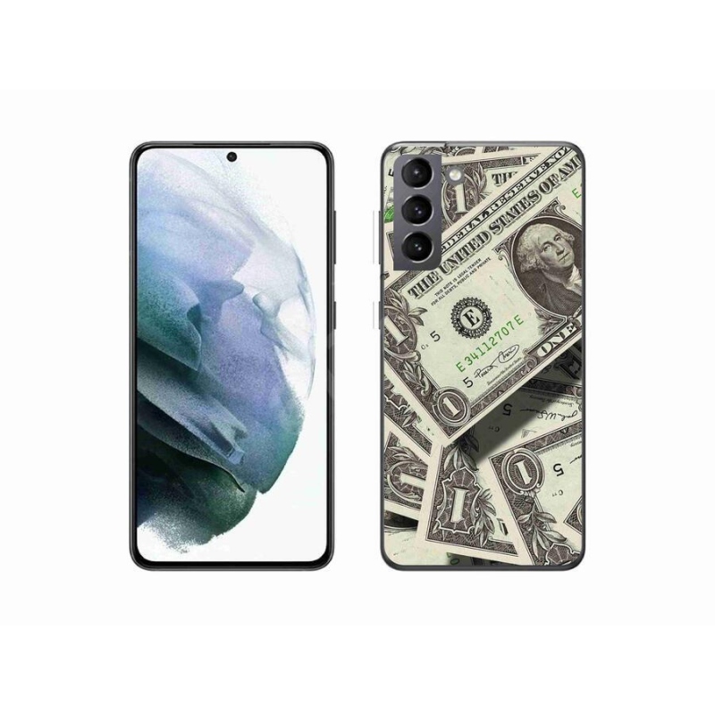 Gelový kryt mmCase na mobil Samsung Galaxy S21 - americký dolar