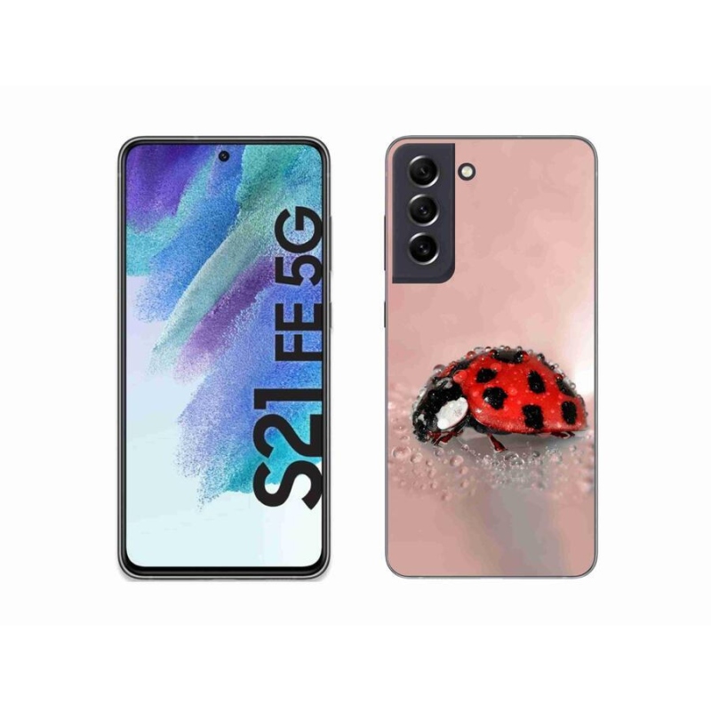 Gelový kryt mmCase na mobil Samsung Galaxy S21 FE 5G - beruška