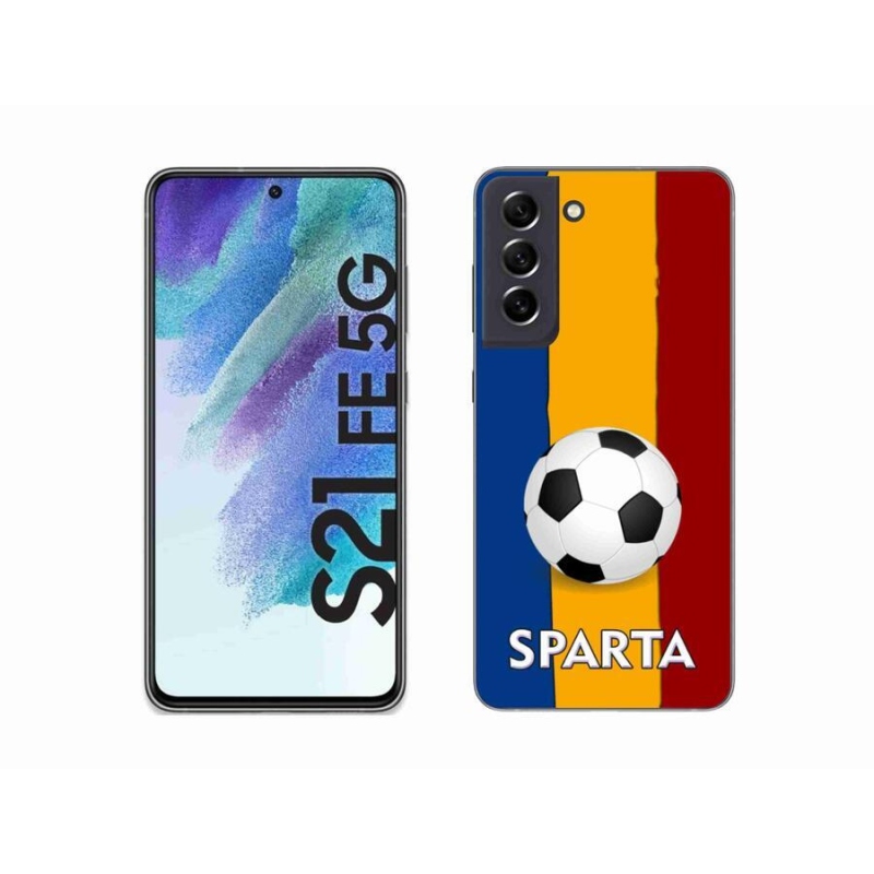 Gelový kryt mmCase na mobil Samsung Galaxy S21 FE 5G - fotbal 1